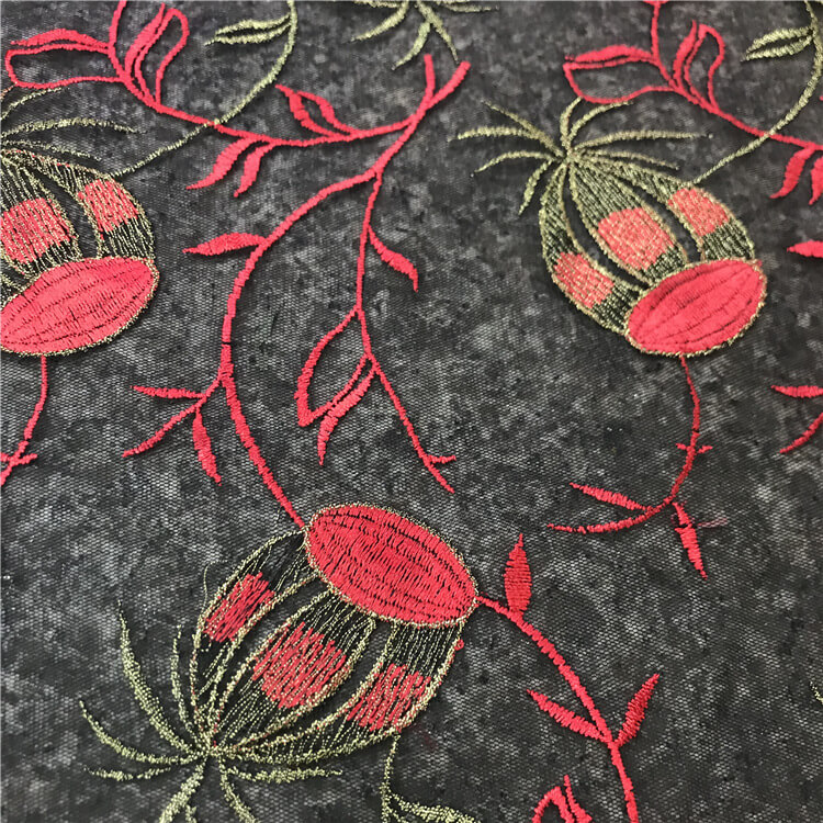 Embroidered Fabric Dress Ditsy Floral Polyester for Women's Wear Whole 5